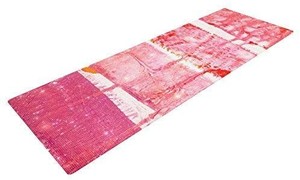 lot 27197 image: Less InHouse Iris Lehnhardt Coral Paint Wash Yoga Mat, PinmRed, 72x24 in