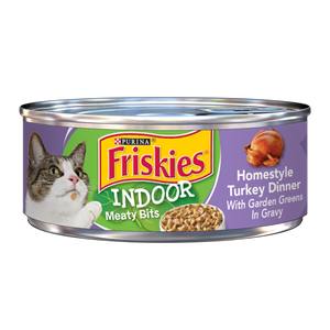 lot 27288 image: Friskies Selects Indoor Cat Food, Homestyle Turkey Dinner with Brown Rice & Garden Greens, 5.5-Ounce Cans (Pack of 36)