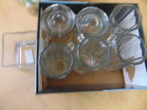 lot 1196 image: 6 Beer Glasses and Vase