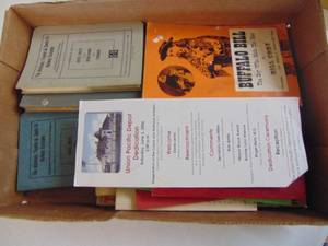 lot 1240 image: Vintage Railroad Timetables and More
