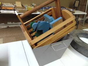 lot 1300 image: Metal Organizer - Wood Crafts