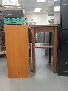 lot 1790 image: Side Table And Bookcase