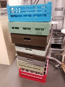 lot 1836 image: (9) Empty Glass Crates