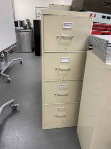 lot 1853 image: Four Drawer File Cabinet