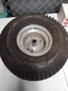 lot 3835 image: Carlisle Turf Saver Tire and Rim. 20 x 8.00 x 8NHS