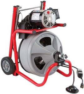 lot 3803 image: RIDGID 52363 K-400 Drum Machine with C-32 38 Inch x 75 Foot Integral Wound (IW) Solid Core Cable, Drain Cleaning Machine