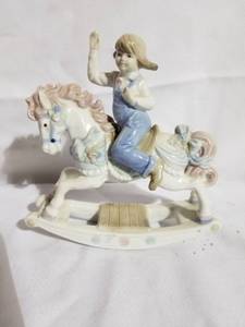 lot 4733 image: Porcelain Girlon Rocking Horse