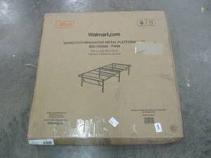 lot 20 image: TWIN SIZE Metal Platform Bed Frame