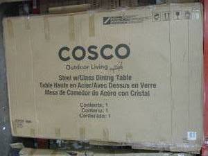lot 51 image: COSCO Outdoor Steel with Glass Dining Table