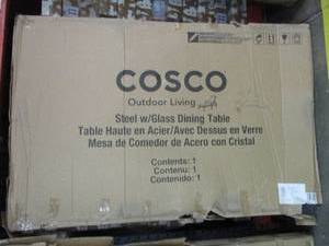 lot 50 image: COSCO Outdoor Steel with Glass Dining Table