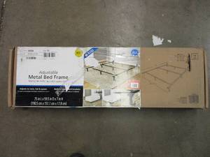 lot 54 image: Adjustable Metal Bedframe TWIN-FULL-QUEEN