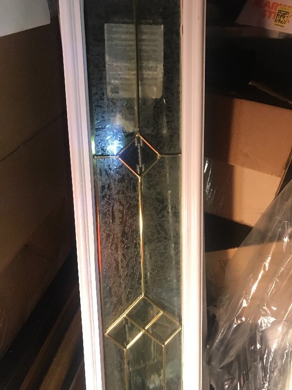 lot 1071 image: New lead glass place between thermal pane glass  Great decorative piece