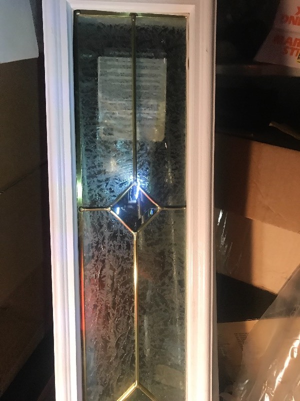 lot 1072 image: New lead glass place between thermal pane glass  Great decorative piece