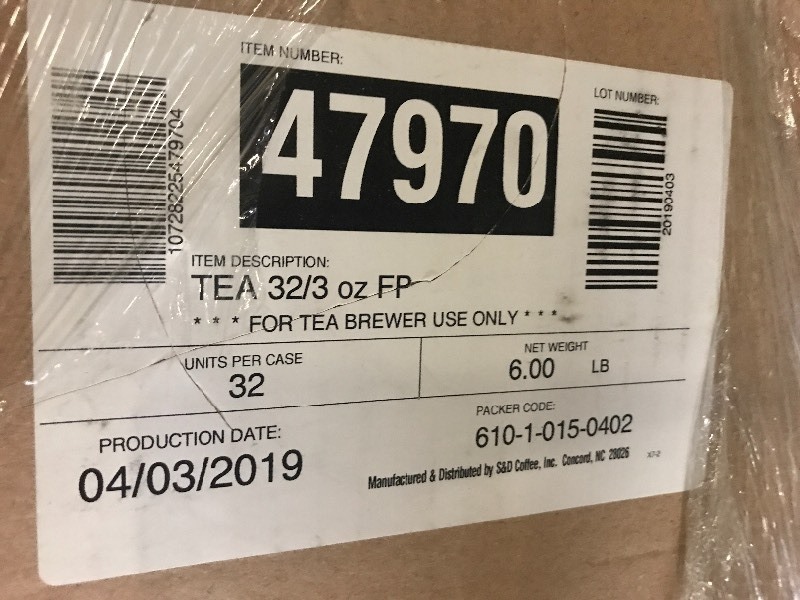 lot 199 image: Case of ice tea 32 large iced tea bags great for making sun tea using commercial setting restaurants convenient stores