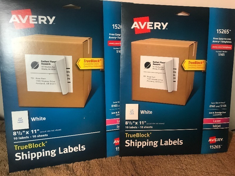 lot 53 image: Two packs of shipping labels