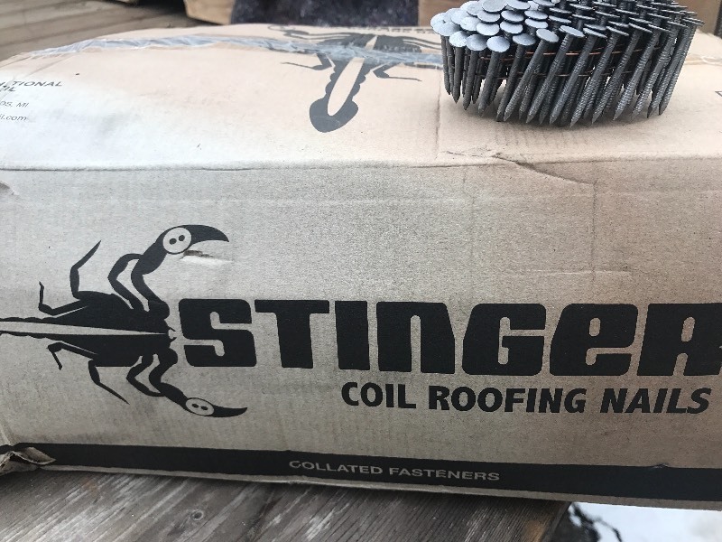 lot 60 image: Case of Coil style roofing nails as pictured