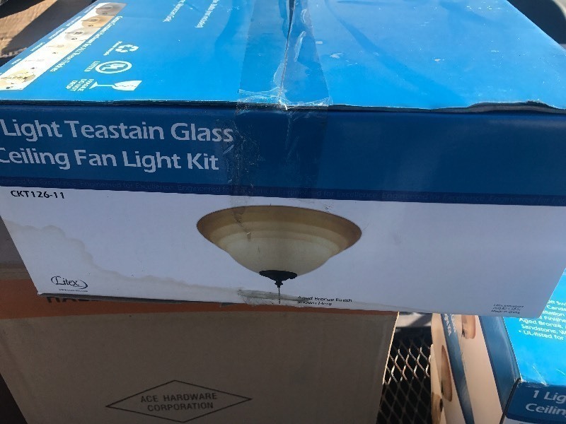 lot 630 image: New in box ceiling fan light fixture