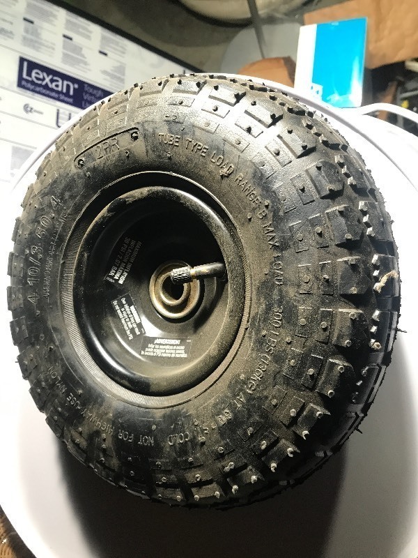 lot 808 image: New tire and wheel see picture for size