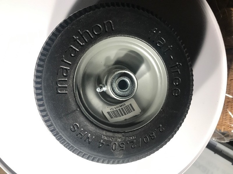 lot 809 image: New no flat tire and wheel see picture for size