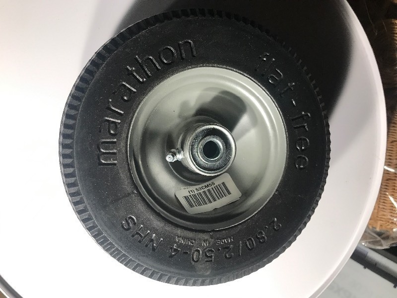lot 810 image: New no flat tire and wheel see picture for size