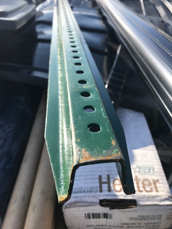 lot 938 image: Heavy duty 7 foot tall sign post for use as stock steel