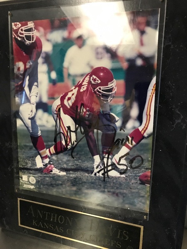 lot 994 image: Frame And sign picture of Kansas City Chief