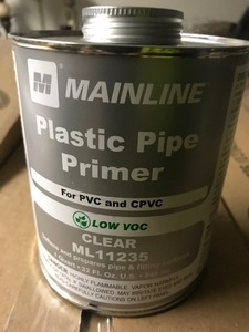 lot 89 image: Five large cans of plumbing primer for PVC and CPBC as pictured