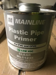 lot 90 image: Five large cans of plumbing primer for PVC and CPBC as pictured
