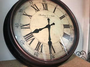 lot 91 image: Very nice 18 inch round old world looking wall clock
