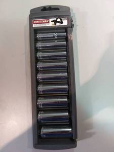 lot 3338 image: 9 Piece Deep Socket Metric