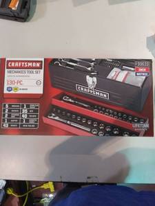lot 3349 image: Craftsman 130pc Mechanics Tool Set With 16 Metal Hand Box
