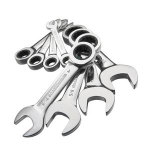 lot 3354 image: 8 pc. Stubby Wrench Set, SAE Missing Wrench