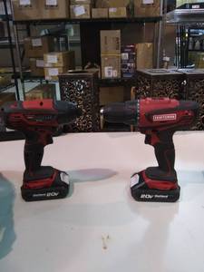 lot 3427 image: 2 Piece Cordless Impact And Drill Driver 20 Volt