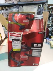 lot 3526 image: Portable Wall Mount WetDry Vac 2.5 gallon