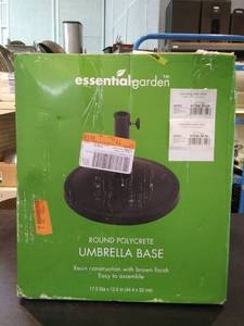 lot 9060 image: essential garden Round Umbrella Base - Brown