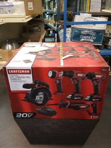 lot 9061 image: Craftsman 20v Max 5 Pc Combo Kit Bag