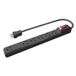 lot 9068 image: Stanley 30007 PowerMax 6 with 6-Outlet Power Strip, Black