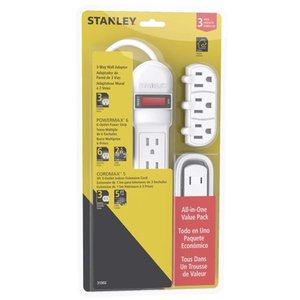 lot 9069 image: Stanley 31302 PowerMax Value Pack, 3pc Multi-Outlet Kit