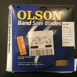 lot 9079 image: Six 56 78 Inch Olson Wood Band Saw Blades 6-pack
