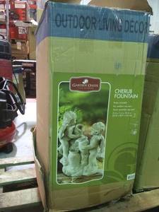 lot 9088 image: Garden Oasis Outdoor Cherub Fountain