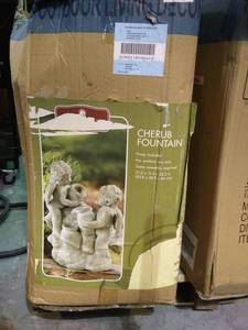 lot 9089 image: Garden Oasis Cherub Fountain