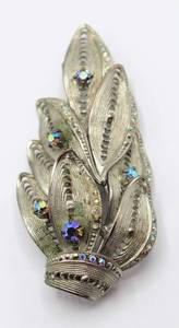 lot 60 image: Silver and Rhinestone Brooch - West Germany