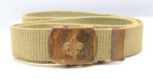 lot 91 image: WWII Uniform Belt with Brass Buckle