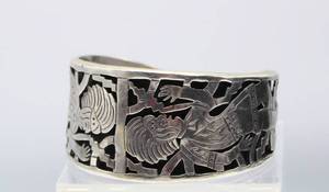 lot 103 image: .925 Silver Cuff Bracelet with Markings