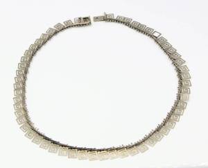 lot 108 image: .925 Silver Necklace with unique geometric design