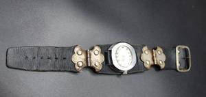 lot 141 image: Vintage Mens Watch with Wide Leather Band