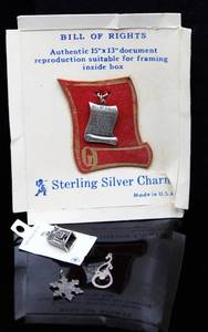 lot 150 image: 3 Sterling Silver Charms