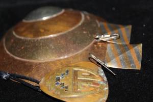 lot 2649 image: Vintage Bronze, Gold, and Silver Metal Handmade Jewelry from Mexico
