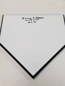 lot 1357 image: George P. Toma Autographed Wooden Home Plate Kansas City Royals Hall of Fame w COA