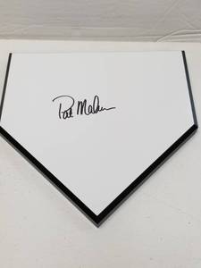 lot 1358 image: Pat Mahomes Sr. Autographed Home Plate Base w COA